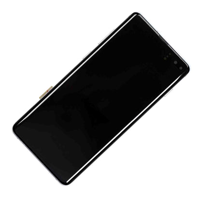 תחליף למכלול מסך הדיגיטיזר של SAMSUNG GALAXY S10 PLUS עם מסגרת - PRISM BLUE