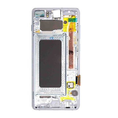 תחליף למכלול מסך הדיגיטיזר של SAMSUNG GALAXY S10 PLUS עם מסגרת - PRISM BLUE