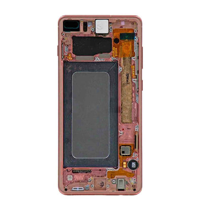 REPLACEMENT FOR SAMSUNG GALAXY S10 PLUS OLED SCREEN DIGITIZER ASSEMBLY WITH FRAME - FLAMINGO PINK