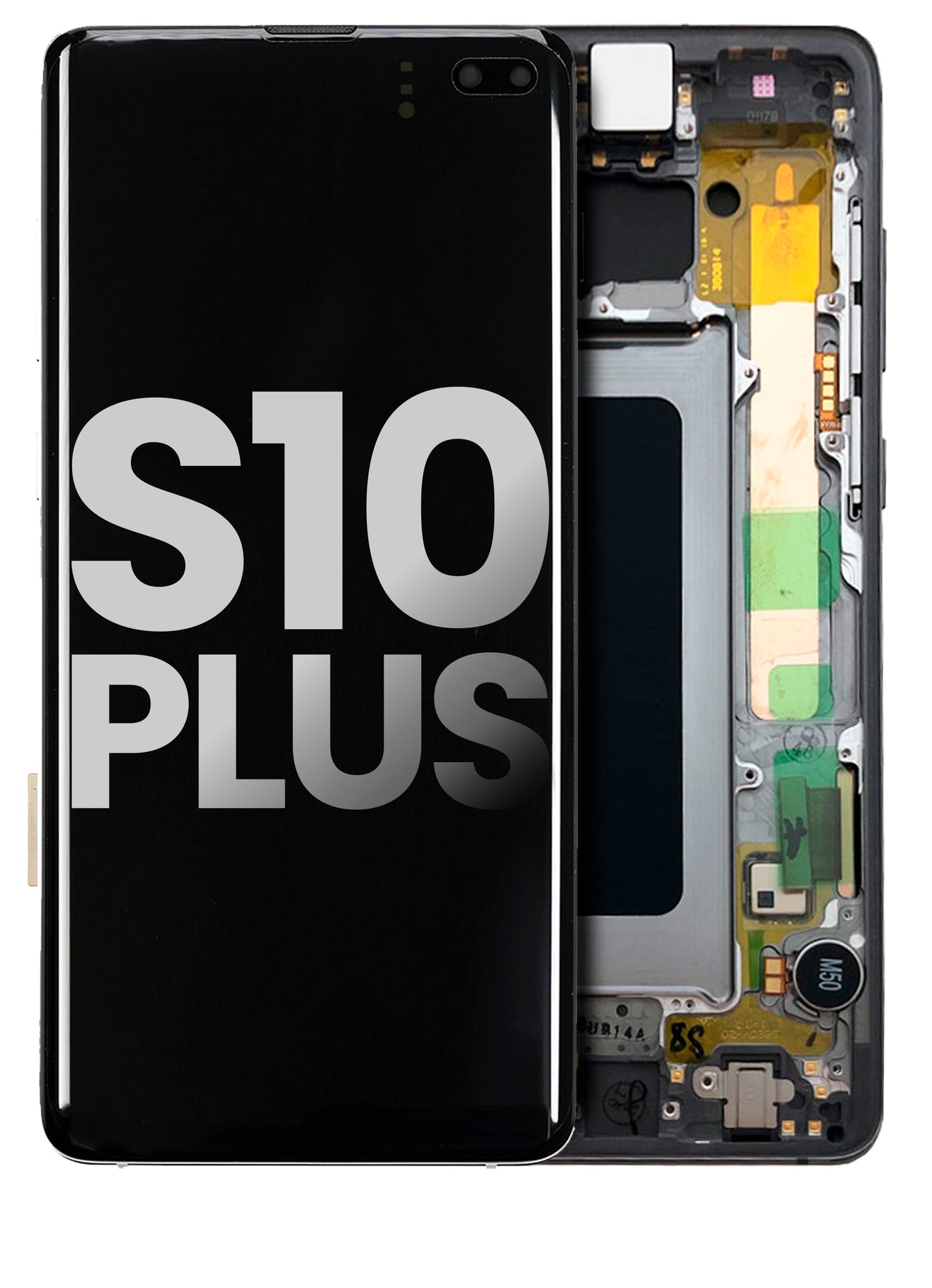 תחליף למכלול מסך דיגיטיזר SAMSUNG GALAXY S10 פלוס OLED עם מסגרת - שחור