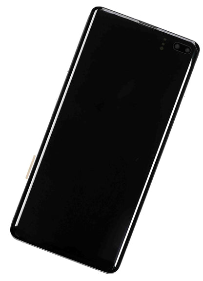 תחליף למכלול מסך דיגיטיזר SAMSUNG GALAXY S10 פלוס OLED עם מסגרת - שחור
