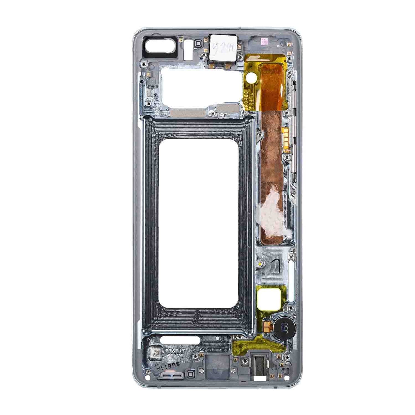 תחליף למסגרת דיור אחורית של SAMSUNG GALAXY S10/S10 פלוס - לבן