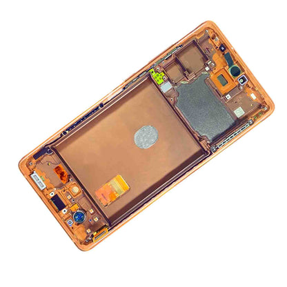 תחליף למכלול מסך OLED של SAMSUNG GALAXY S20 FE 5G עם מסגרת - כתום ענן