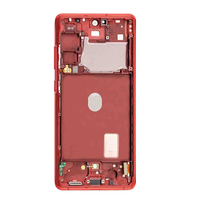 תחליף למכלול מסך OLED של SAMSUNG GALAXY S20 FE 5G עם מסגרת - אדום ענן