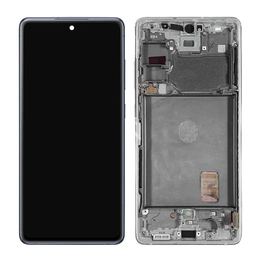 תחליף למכלול מסך OLED של SAMSUNG GALAXY S20 FE 5G עם מסגרת - ענן לבן