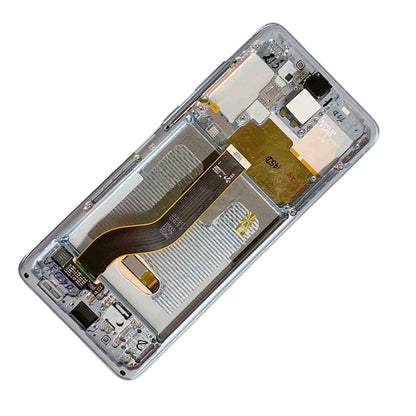 תחליף למכלול מסך LCD של SAMSUNG GALAXY S20 PLUS עם מסגרת - ענן לבן