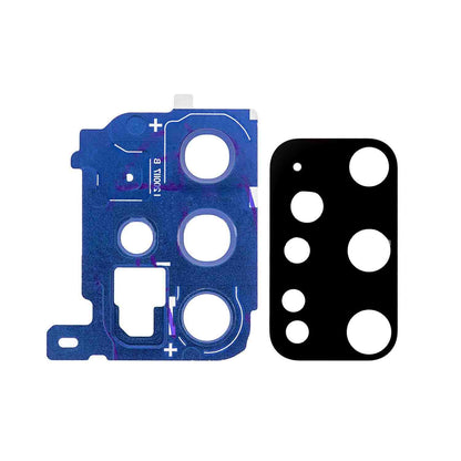 תחליף למחזיק מצלמה אחורית של SAMSUNG GALAXY S20 PLUS עם עדשה - כחול ענן