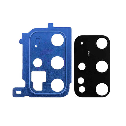 תחליף למחזיק מצלמה אחורית של SAMSUNG GALAXY S20 PLUS עם עדשה - כחול ענן