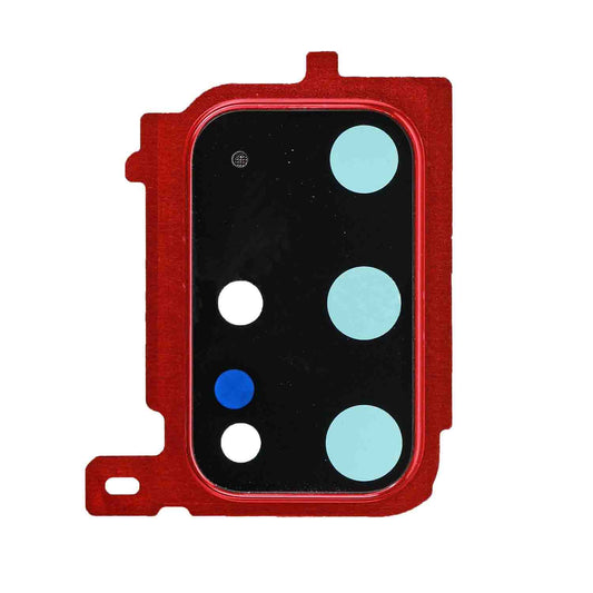 תחליף למחזיק מצלמה אחורית של SAMSUNG GALAXY S20 PLUS עם עדשה - אדום ענן