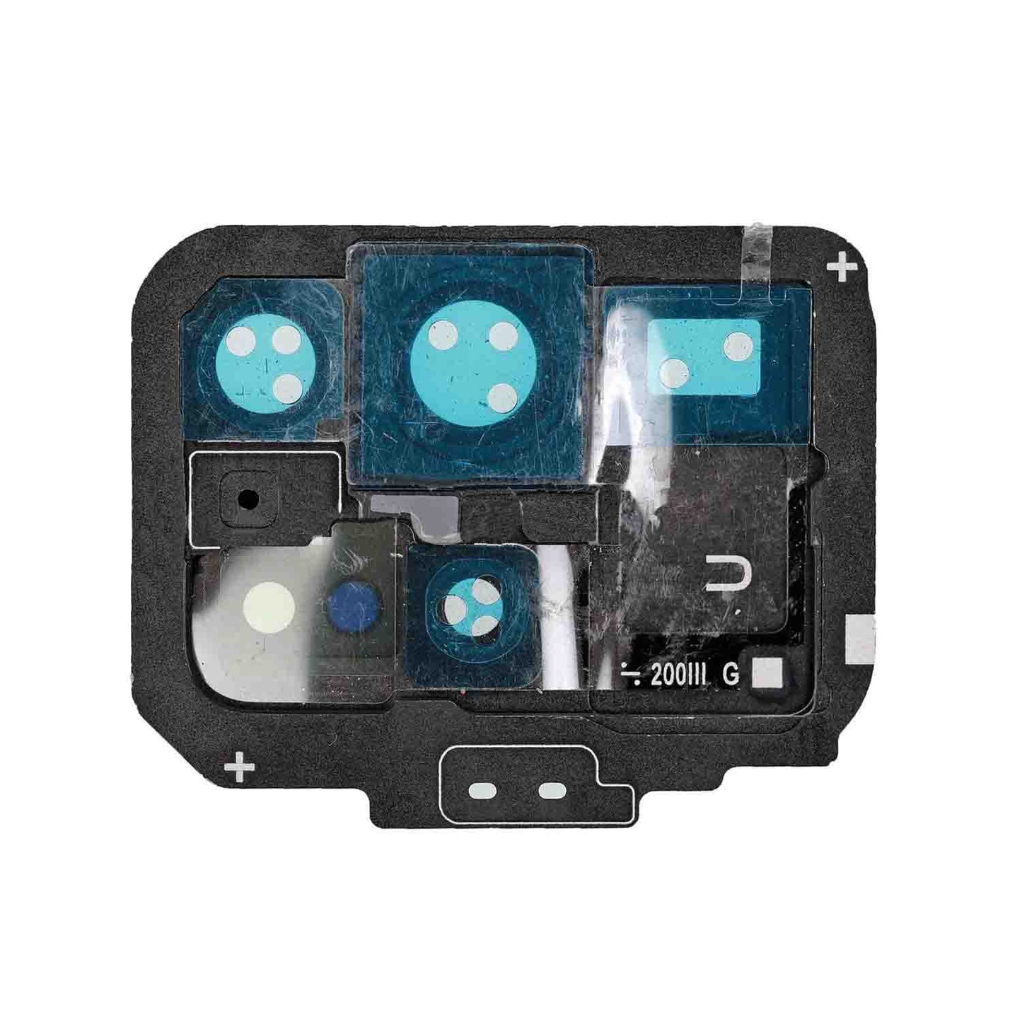 תחליף למחזיק מצלמה אחורית SAMSUNG GALAXY S20 ULTRA עם עדשה - שחור קוסמי