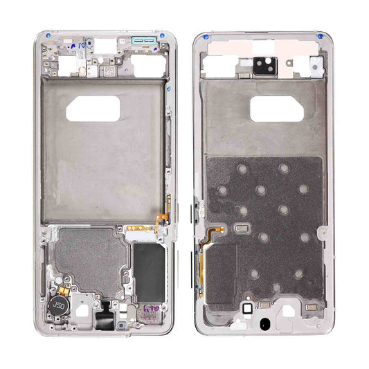 תחליף למסגרת דיור אחורי של SAMSUNG GALAXY S21 - לבן