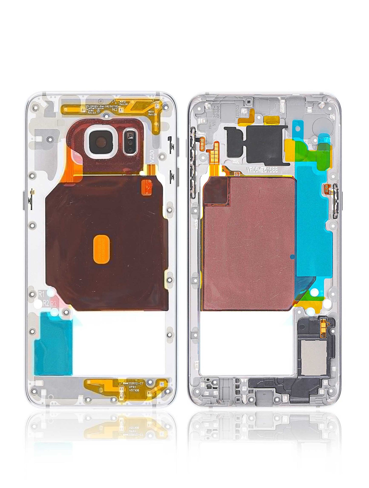 החלפה למכלול בית אחורי של SAMSUNG GALAXY S6 EDGE PLUS SM-G928F - כסף