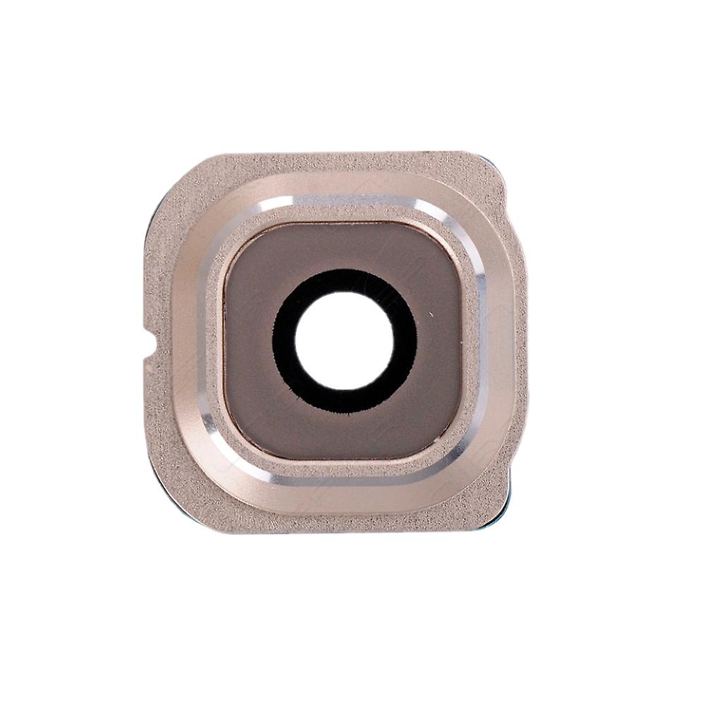 תחליף לעדשת מצלמה אחורית ו-BEZEL מסדרת SAMSUNG GALAXY S6 EDGE - זהב