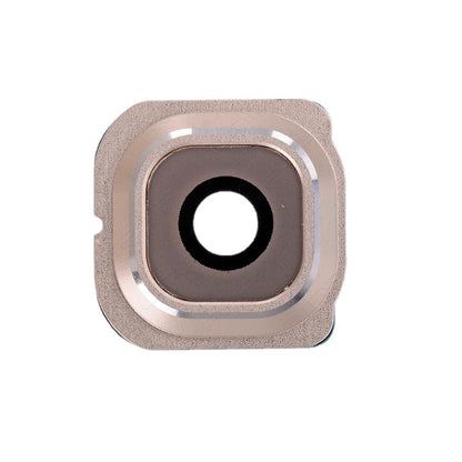 תחליף לעדשת מצלמה אחורית ו-BEZEL מסדרת SAMSUNG GALAXY S6 EDGE - זהב