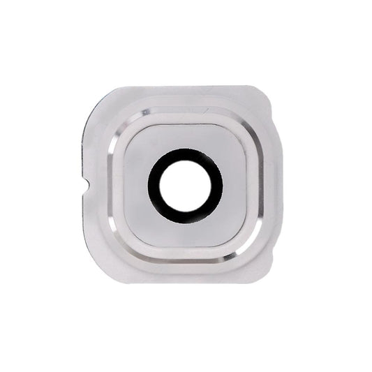 תחליף לעדשת מצלמה אחורית ו-BEZEL מסדרת SAMSUNG GALAXY S6 EDGE - לבן