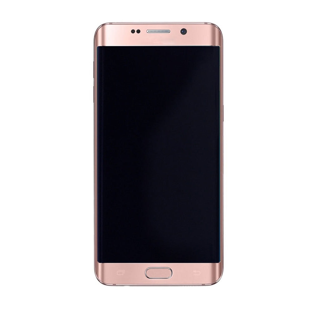 תחליף למסך LCD ומכלול דיגיטיזציה של SAMSUNG GALAXY S6 EDGE SM-G925A עם מסגרת - ורד