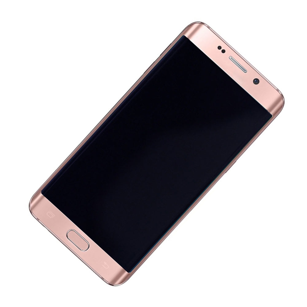 תחליף למסך LCD ומכלול דיגיטיזציה של SAMSUNG GALAXY S6 EDGE SM-G925A עם מסגרת - ורד