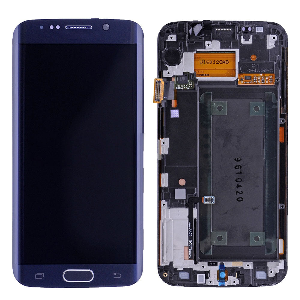 תחליף למסך LCD והרכבה דיגיטיזית של SAMSUNG GALAXY S6 EDGE SM-G925 עם מסגרת - ספיר