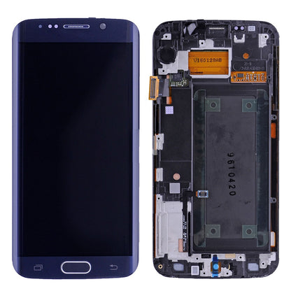 תחליף למסך LCD והרכבה דיגיטיזית של SAMSUNG GALAXY S6 EDGE SM-G925 עם מסגרת - ספיר