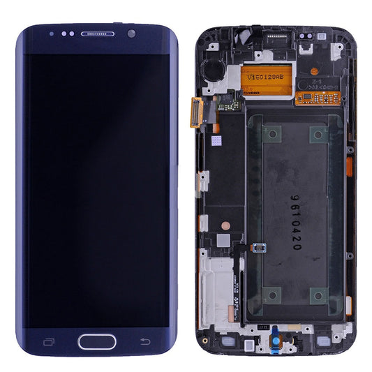 תחליף למסך LCD והרכבה דיגיטיזית של SAMSUNG GALAXY S6 EDGE SM-G925 עם מסגרת - ספיר