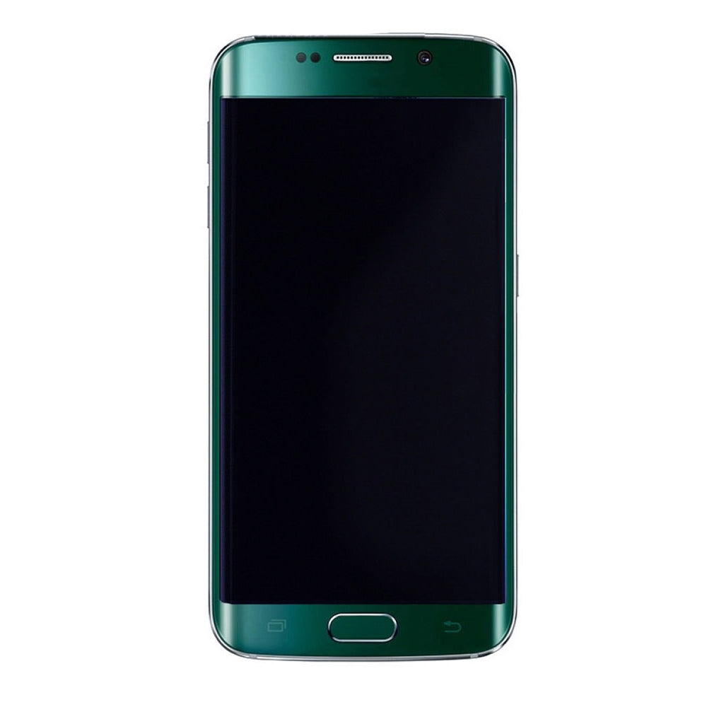 תחליף למסך LCD והרכבה דיגיטיזית של SAMSUNG GALAXY S6 EDGE SM-G925 עם מסגרת - ירוקה