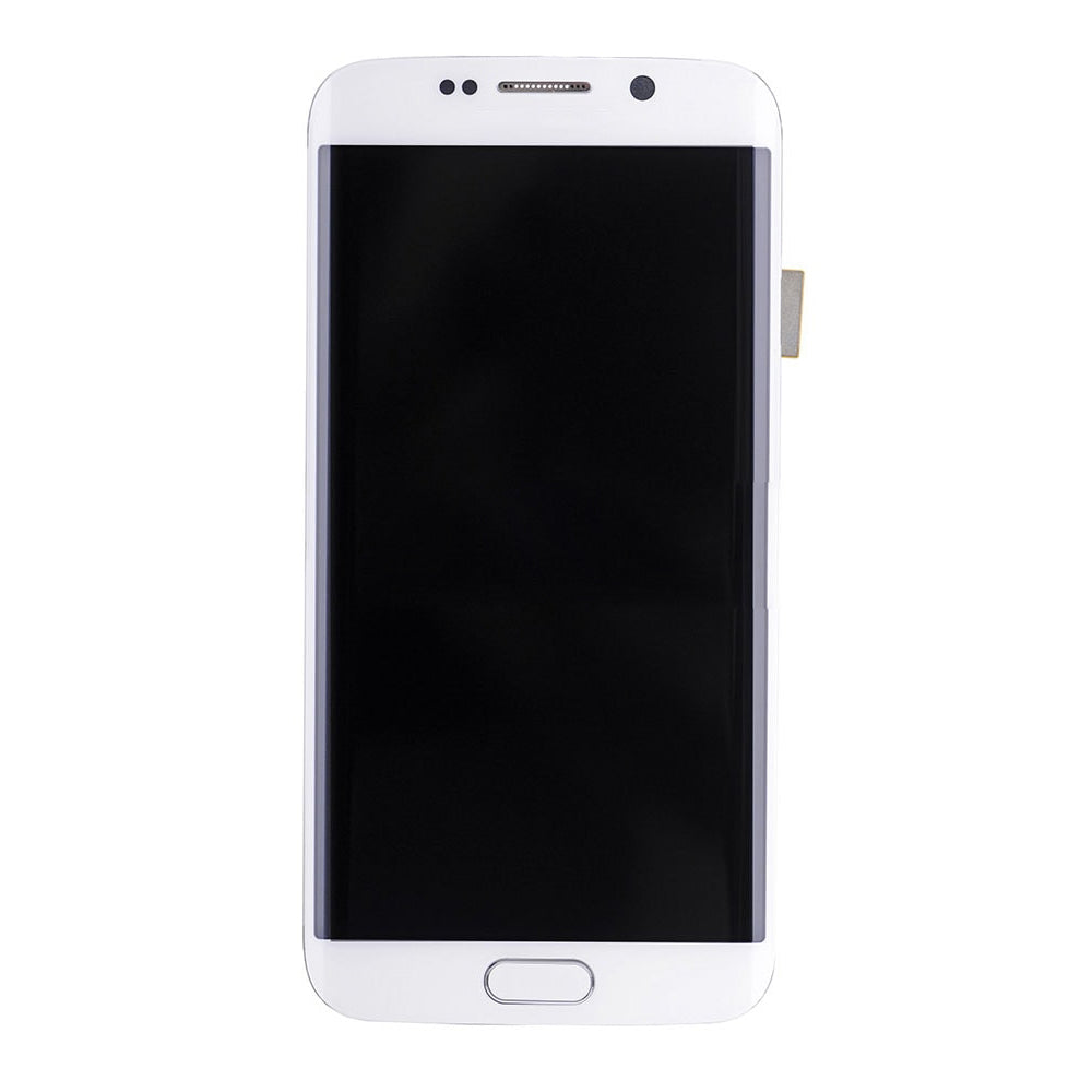 תחליף למסך LCD והרכבה דיגיטיזית של SAMSUNG GALAXY S6 EDGE SM-G925 עם מסגרת - לבן