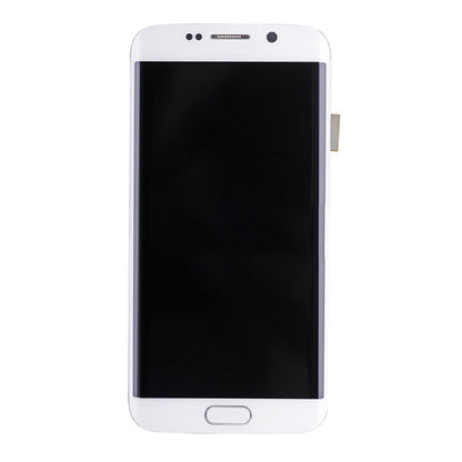 תחליף למסך LCD והרכבה דיגיטיזית של SAMSUNG GALAXY S6 EDGE SM-G925 עם מסגרת - לבן