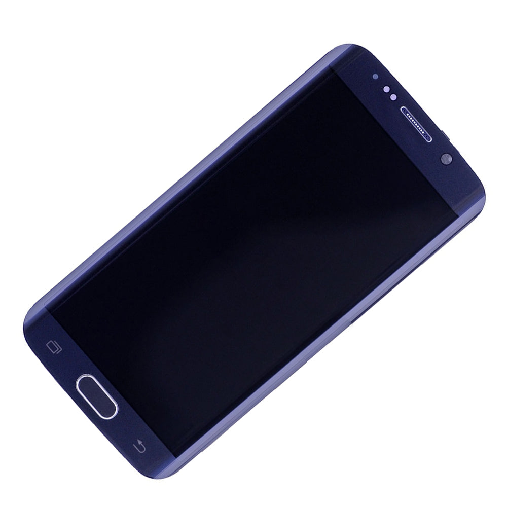 תחליף למסך LCD והרכבה דיגיטיזית של SAMSUNG GALAXY S6 EDGE SM-G925 עם מסגרת - ספיר