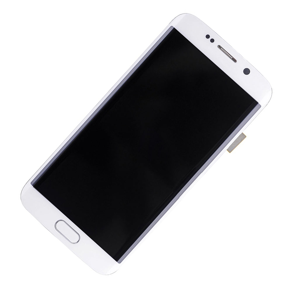 תחליף למסך LCD והרכבה דיגיטיזית של SAMSUNG GALAXY S6 EDGE SM-G925 עם מסגרת - לבן