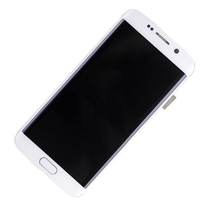 תחליף למסך LCD והרכבה דיגיטיזית של SAMSUNG GALAXY S6 EDGE SM-G925 עם מסגרת - לבן