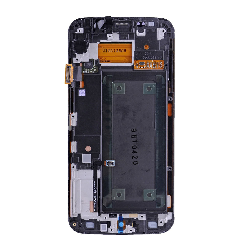 תחליף למסך LCD והרכבה דיגיטיזית של SAMSUNG GALAXY S6 EDGE SM-G925 עם מסגרת - ספיר