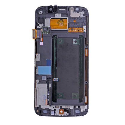 תחליף למסך LCD והרכבה דיגיטיזית של SAMSUNG GALAXY S6 EDGE SM-G925 עם מסגרת - ירוקה