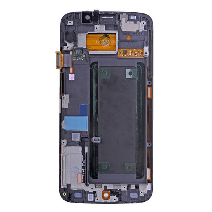 תחליף למסך LCD ודיגיטיזר של SAMSUNG GALAXY S6 EDGE SM-G925 עם מסגרת - זהב