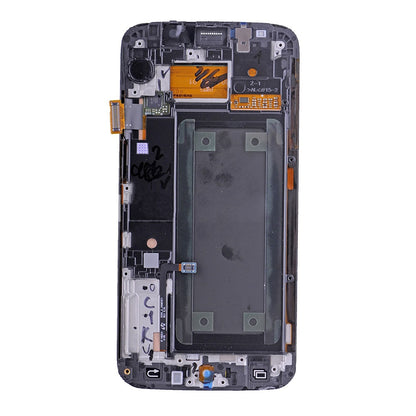 תחליף למסך LCD והרכבה דיגיטיזית של SAMSUNG GALAXY S6 EDGE SM-G925 עם מסגרת - לבן