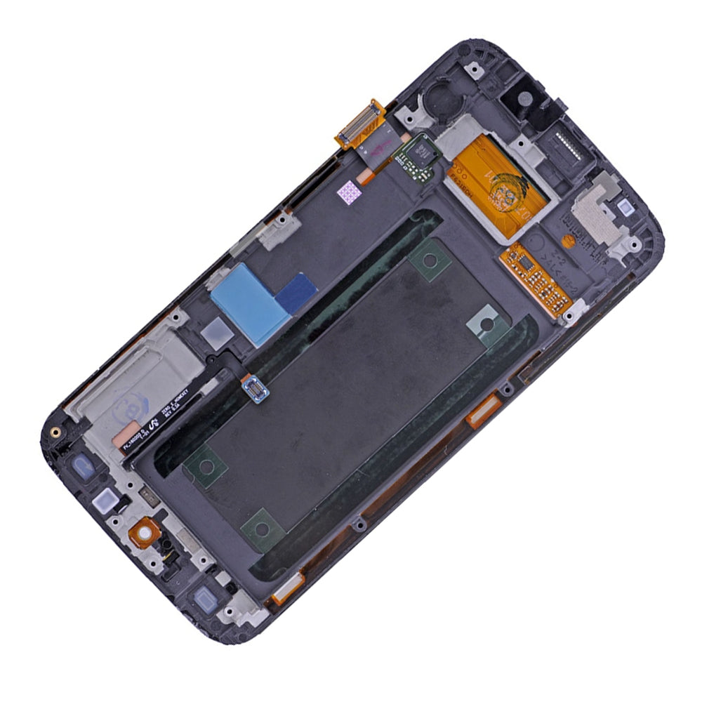 תחליף למסך LCD והרכבה דיגיטיזית של SAMSUNG GALAXY S6 EDGE SM-G925 עם מסגרת - ירוקה