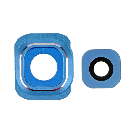 תחליף לעדשת המצלמה והלוח של SAMSUNG GALAXY S6 - AQUA BLUE