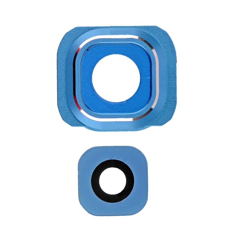 תחליף לעדשת המצלמה והלוח של SAMSUNG GALAXY S6 - AQUA BLUE