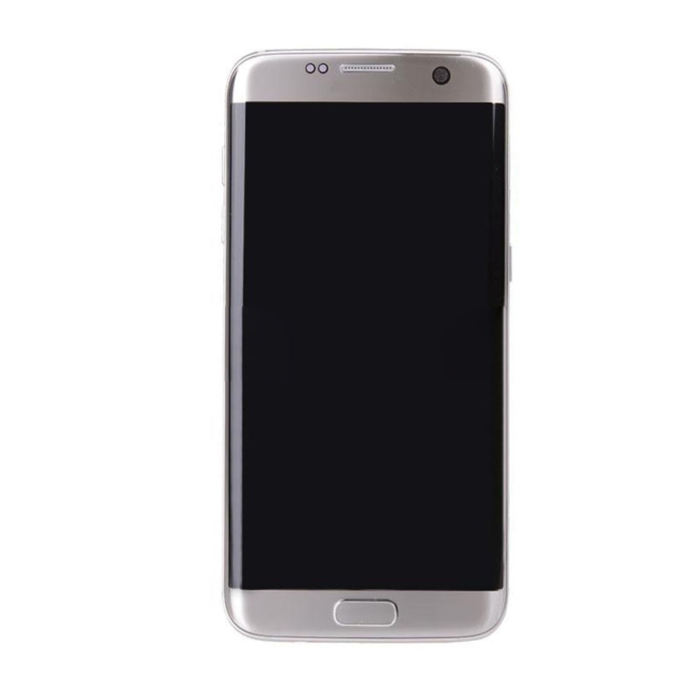 REPLACEMENT FOR SAMSUNG GALAXY S7 EDGE SM-G935 SERIES LCD SCREEN AND DIGITIZER ASSEMBLY WITH FRAME - SILVER