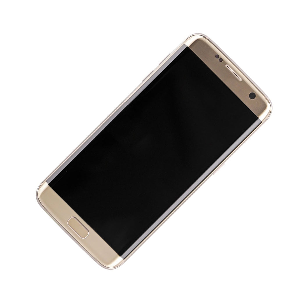 תחליף למסך LCD ודיגיטלי מסדרת SAMSUNG GALAXY S7 EDGE SM-G935 עם מסגרת - זהב