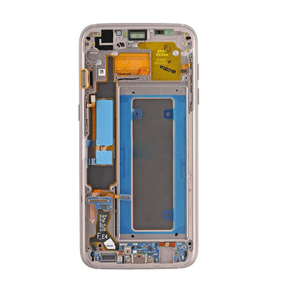 תחליף למסך LCD ודיגיטלי מסדרת SAMSUNG GALAXY S7 EDGE SM-G935 עם מסגרת - זהב