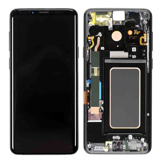 REPLACEMENT FOR SAMSUNG GALAXY S9 PLUS SM-965 LCD SCREEN DIGITIZER ASSEMBLY WITH FRAME - BLACK