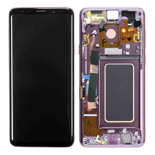 REPLACEMENT FOR SAMSUNG GALAXY S9 PLUS SM-965 LCD SCREEN DIGITIZER ASSEMBLY WITH FRAME - PURPLE