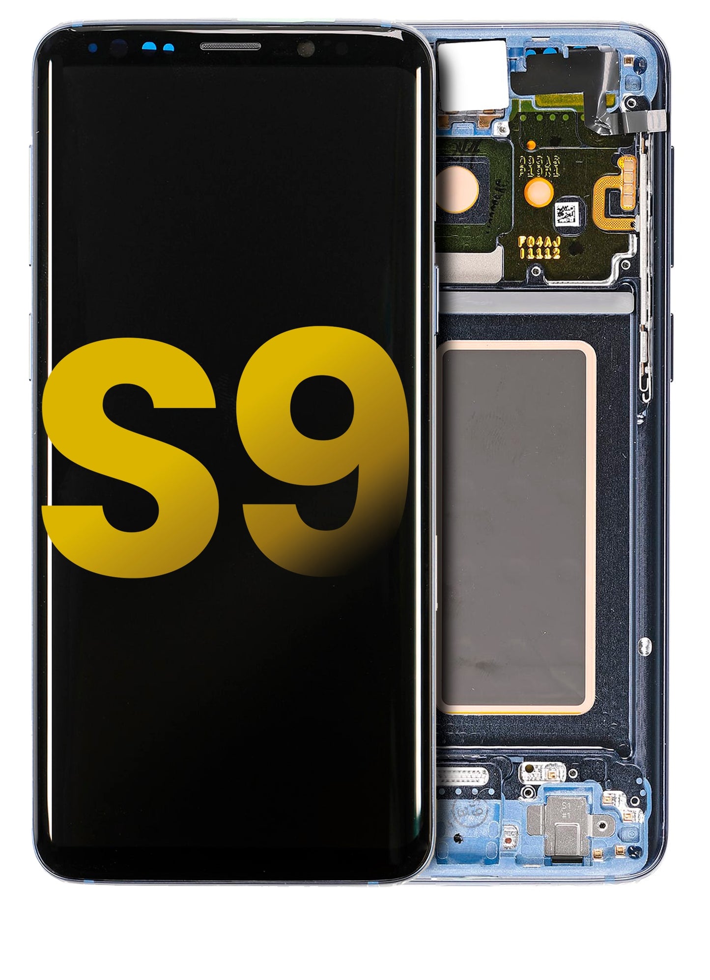 REPLACEMENT FOR SAMSUNG GALAXY S9 SM-960 LCD SCREEN DIGITIZER ASSEMBLY WITH FRAME - BLUE