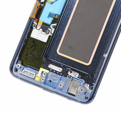 REPLACEMENT FOR SAMSUNG GALAXY S9 SM-960 LCD SCREEN DIGITIZER ASSEMBLY WITH FRAME - BLUE